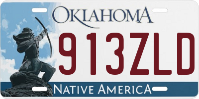 OK license plate 913ZLD