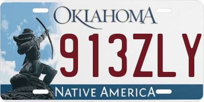 OK license plate 913ZLY