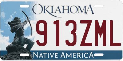 OK license plate 913ZML