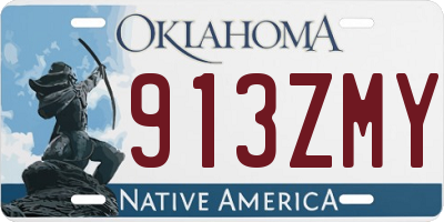 OK license plate 913ZMY