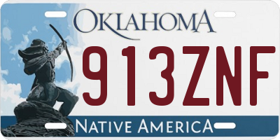 OK license plate 913ZNF