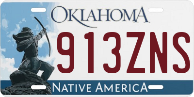 OK license plate 913ZNS