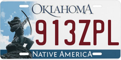 OK license plate 913ZPL
