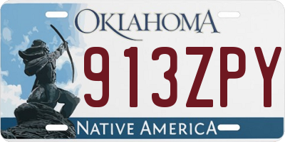 OK license plate 913ZPY