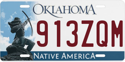 OK license plate 913ZQM