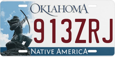 OK license plate 913ZRJ