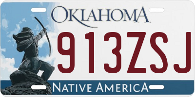 OK license plate 913ZSJ