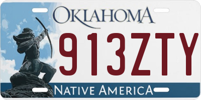 OK license plate 913ZTY