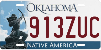 OK license plate 913ZUC