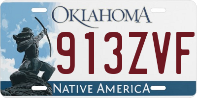 OK license plate 913ZVF