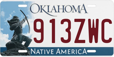 OK license plate 913ZWC