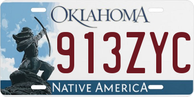 OK license plate 913ZYC