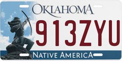 OK license plate 913ZYU