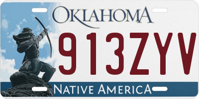 OK license plate 913ZYV