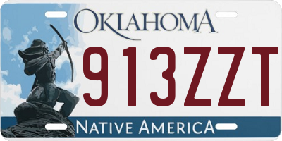 OK license plate 913ZZT