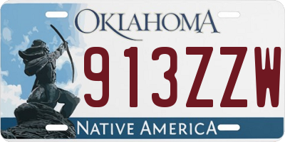 OK license plate 913ZZW