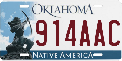 OK license plate 914AAC