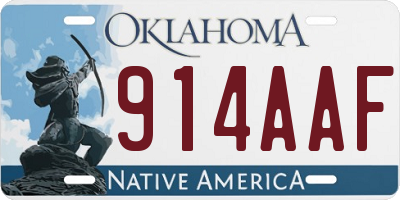 OK license plate 914AAF