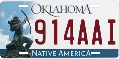 OK license plate 914AAI