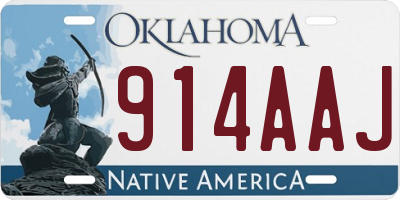 OK license plate 914AAJ