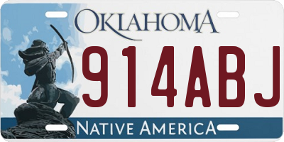 OK license plate 914ABJ