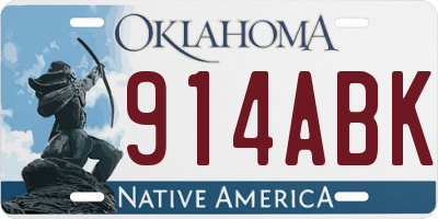 OK license plate 914ABK