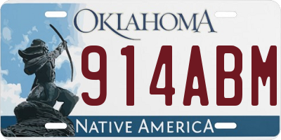 OK license plate 914ABM