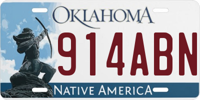 OK license plate 914ABN