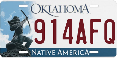 OK license plate 914AFQ