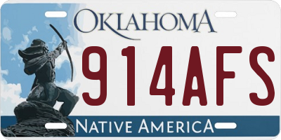 OK license plate 914AFS