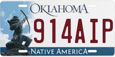 OK license plate 914AIP