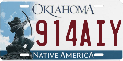 OK license plate 914AIY