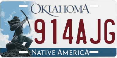 OK license plate 914AJG