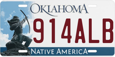 OK license plate 914ALB