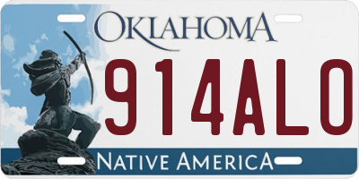 OK license plate 914ALO
