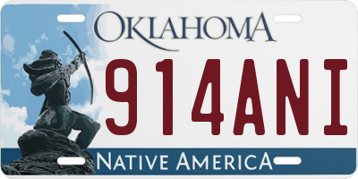 OK license plate 914ANI