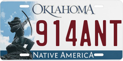OK license plate 914ANT
