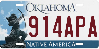 OK license plate 914APA