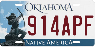 OK license plate 914APF