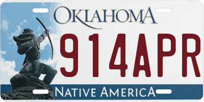 OK license plate 914APR