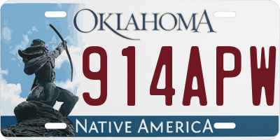 OK license plate 914APW
