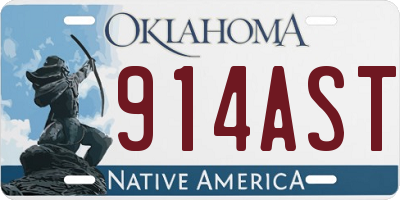 OK license plate 914AST
