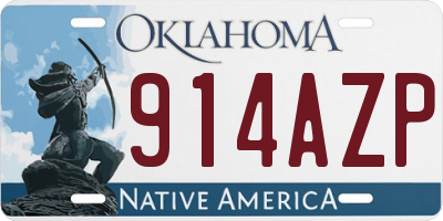 OK license plate 914AZP