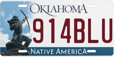 OK license plate 914BLU