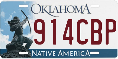 OK license plate 914CBP