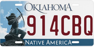OK license plate 914CBQ