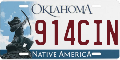 OK license plate 914CIN