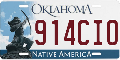 OK license plate 914CIO