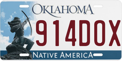 OK license plate 914DOX