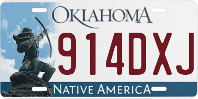 OK license plate 914DXJ